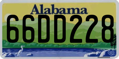AL license plate 66DD228