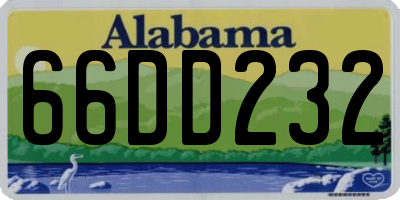 AL license plate 66DD232