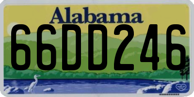 AL license plate 66DD246