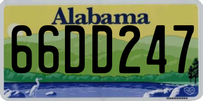 AL license plate 66DD247