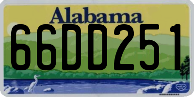 AL license plate 66DD251