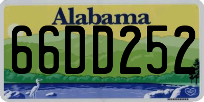 AL license plate 66DD252