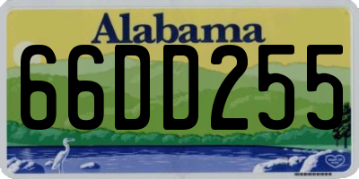 AL license plate 66DD255