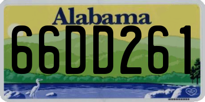 AL license plate 66DD261