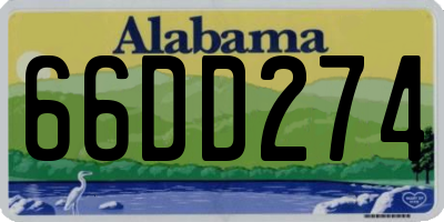 AL license plate 66DD274