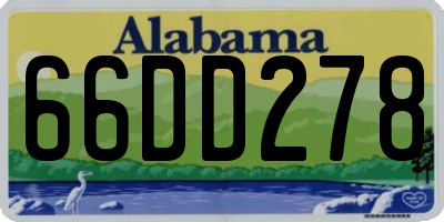AL license plate 66DD278