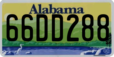 AL license plate 66DD288