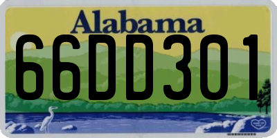 AL license plate 66DD301