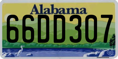 AL license plate 66DD307