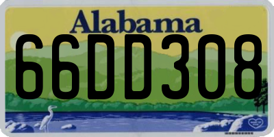 AL license plate 66DD308