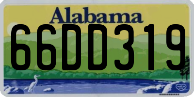 AL license plate 66DD319