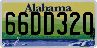 AL license plate 66DD320