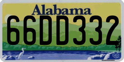 AL license plate 66DD332