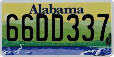 AL license plate 66DD337