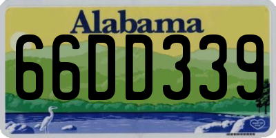 AL license plate 66DD339