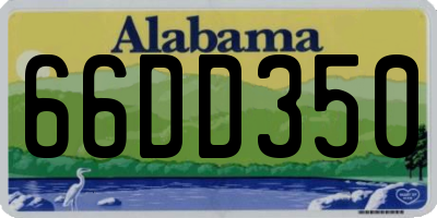 AL license plate 66DD350