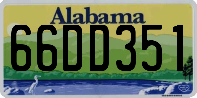 AL license plate 66DD351
