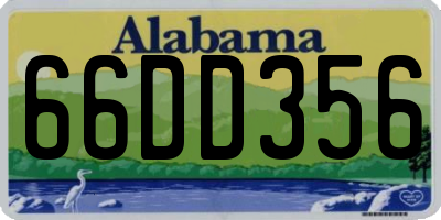 AL license plate 66DD356