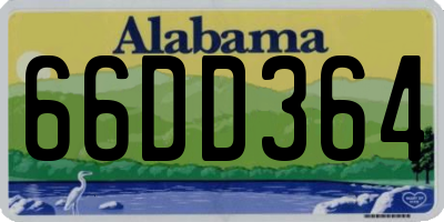 AL license plate 66DD364