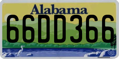 AL license plate 66DD366