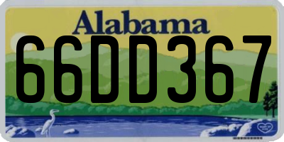 AL license plate 66DD367