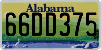 AL license plate 66DD375