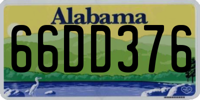 AL license plate 66DD376