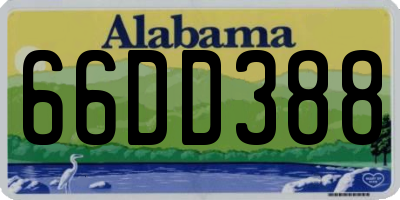 AL license plate 66DD388