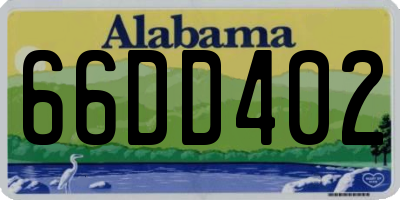 AL license plate 66DD402