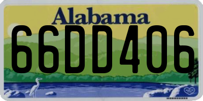 AL license plate 66DD406