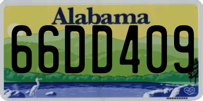 AL license plate 66DD409