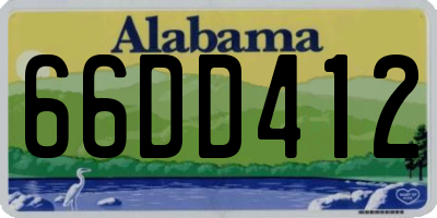 AL license plate 66DD412