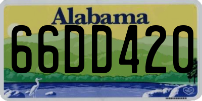 AL license plate 66DD420