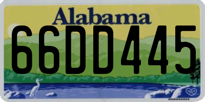 AL license plate 66DD445