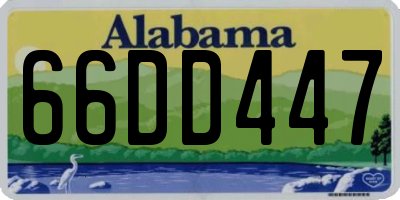 AL license plate 66DD447