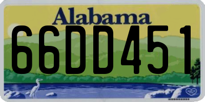 AL license plate 66DD451