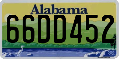 AL license plate 66DD452