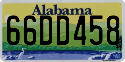 AL license plate 66DD458