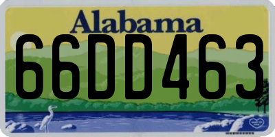 AL license plate 66DD463