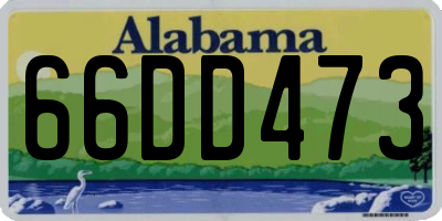 AL license plate 66DD473