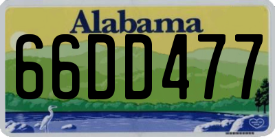 AL license plate 66DD477