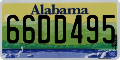 AL license plate 66DD495