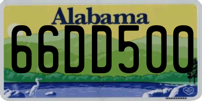 AL license plate 66DD500