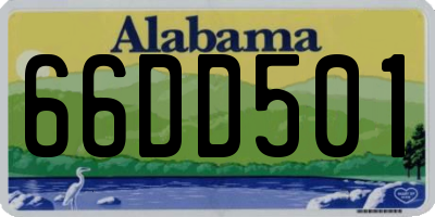 AL license plate 66DD501