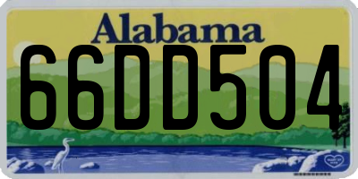 AL license plate 66DD504