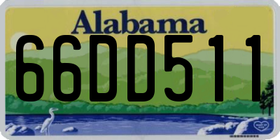 AL license plate 66DD511
