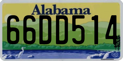 AL license plate 66DD514
