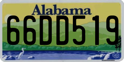 AL license plate 66DD519