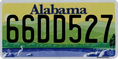 AL license plate 66DD527