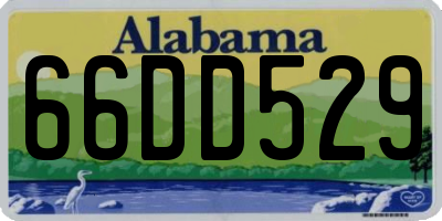 AL license plate 66DD529